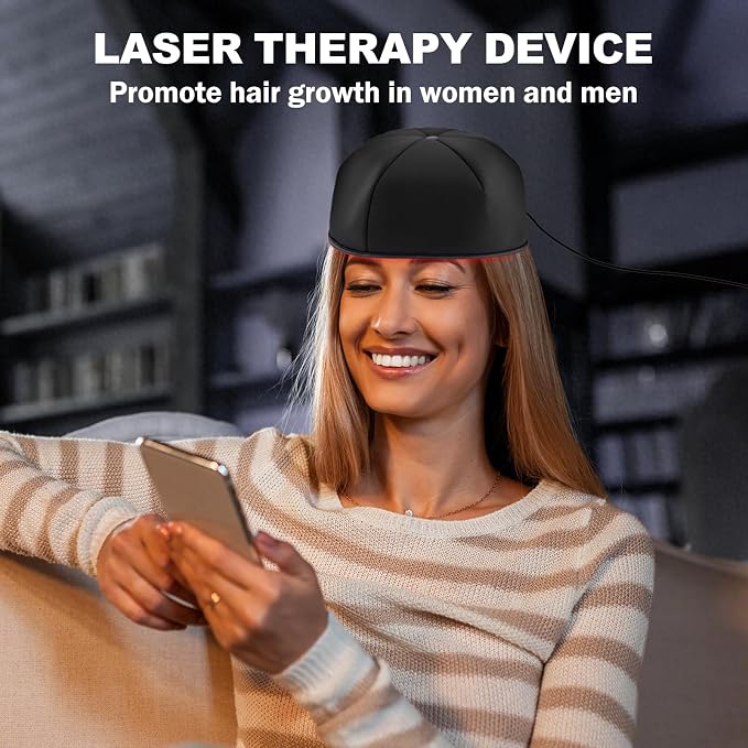 Laser Cap, FDA Cleared Red Light Therapy for Hair Growth | Laser Hair Growth Cap,Wavelength 650nm,Full scalp laser coverage,promote hair growth in women and men