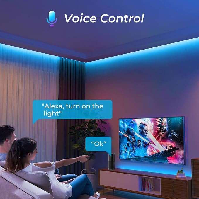 COB Led Strip Light 32.8FT RGB Color Changing, 10mm Width 24V5A Flexible Led Tape Light WiFi/Bluetooth Connect, APP/Remote Control, Music Sync for TV Led Backlight, Bedroom Home Decor