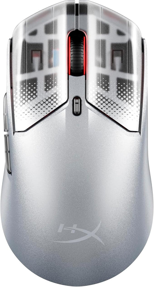 HyperX Pulsefire Haste 2 S – Wireless Gaming Mouse for PC – 64g, Magnesium Alloy Shell, Rechargeable li-ion Battery, 26K Sensor, Dual Wireless, Glass Skates, Silver