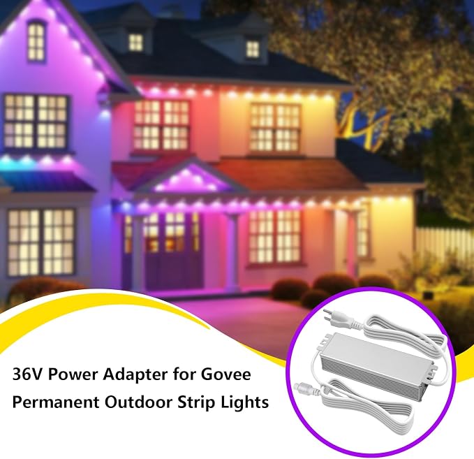 36V Power Adapter Compatible with Govee Permanent Outdoor Lights 2, Suitable for H705A Controller, Replace Transformer,Not Compatible with Other Brands and Models