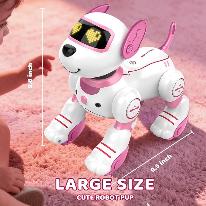 2-in-1 Robot Toy & Robot Dog for Kids 3-12, Interactive Remote Control Smart Robots with Voice, Touch & Follow, Programmable Dancing Singing Walking Features, Birthday for Boys & Girls