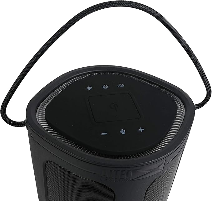 Altec Lansing Soundbucket XL - Waterproof Bluetooth Speaker with Customizable LED Lights, Qi Wireless Charging, 20 Hours Playtime & 100 Foot Range