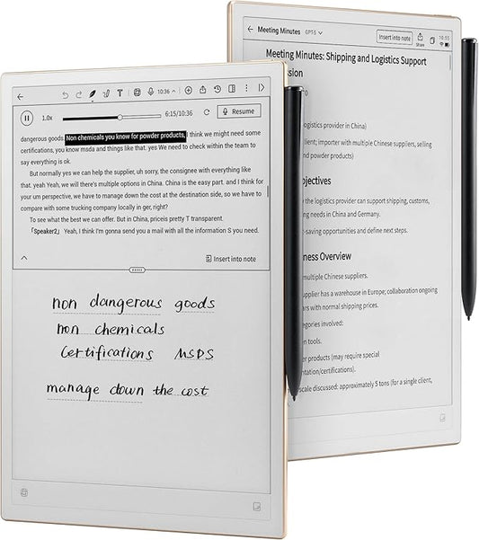iflytek AINOTE 2, 10.65" E-Ink Tablet, AI Note Taking Tablet for Meeting, Ultra-Thin 4.2mm Digital Notebook with Voice-to-Text, 16-Language Transcription, Handwritten-to-Text, Ideal for Work&Study