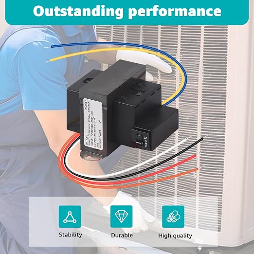 90-T60C3 Transformer 120/208/240V to 24V 60VA Foot Mount Class 2 Transformer Replacement for Industrial, Heating, Air Conditioning Controls Applications