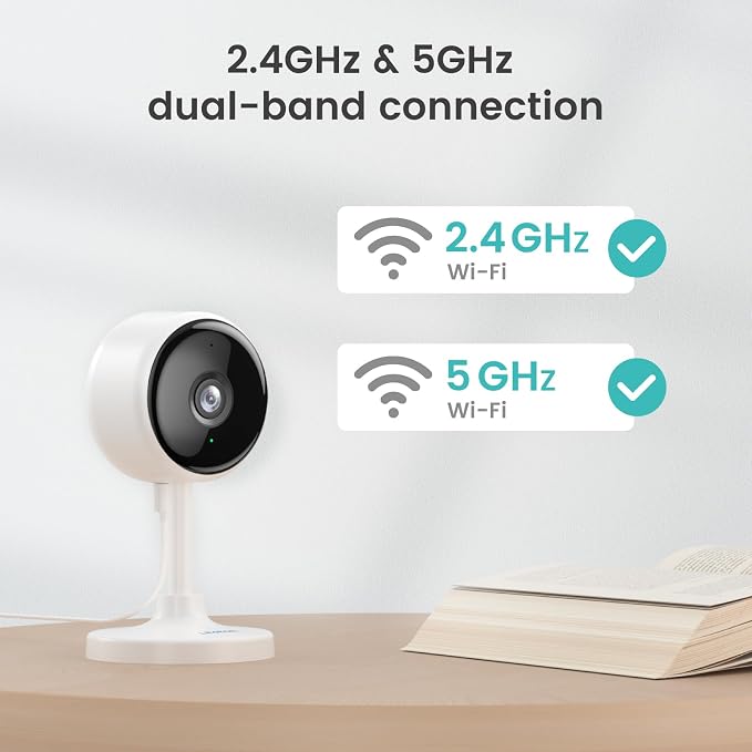 litokam Indoor Cameras for Home Security with Night Vision, Pet Camera with Phone App, WiFi Home Security Camara, Baby Monitor Work with Alexa, Motion Detection, 2 Pack, 4MP