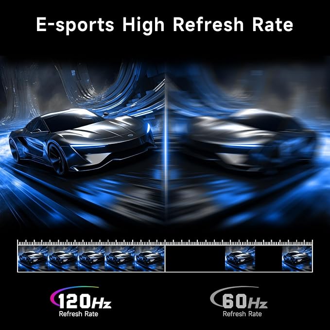 ArcticPro Monitor 24 inch Monitor 120Hz, FHD 1080p, Computer Monitor, IPS, 99% sRGB, 1ms Response Time, 3-Sided Frameless, Ultra Slim, VESA Mountable, Anti-Blue Light Design, HDMI & VGA Ports