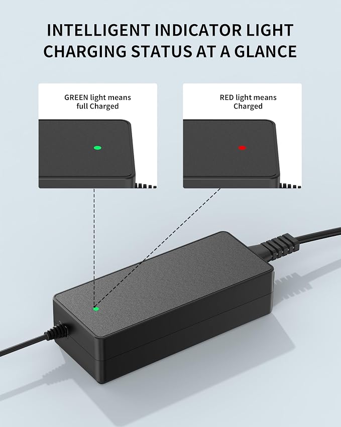 VHBW 42V for 5TH Wheel Electric Scooter Charger Compatible with 5TH Wheel ES09/ V20 Pro/ V30 Pro / M1/5LCHM11U 350W Electric Scooter