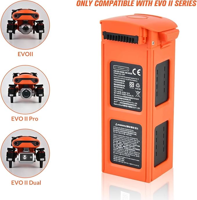 Autel Robotics EVO 2 Battery 7100 mAh 11.55V Smart Battery for EVO II Pro/Enterprise/RTK/Dual 640T Drones(V2 & V3), 2026 N-e-w, Orange