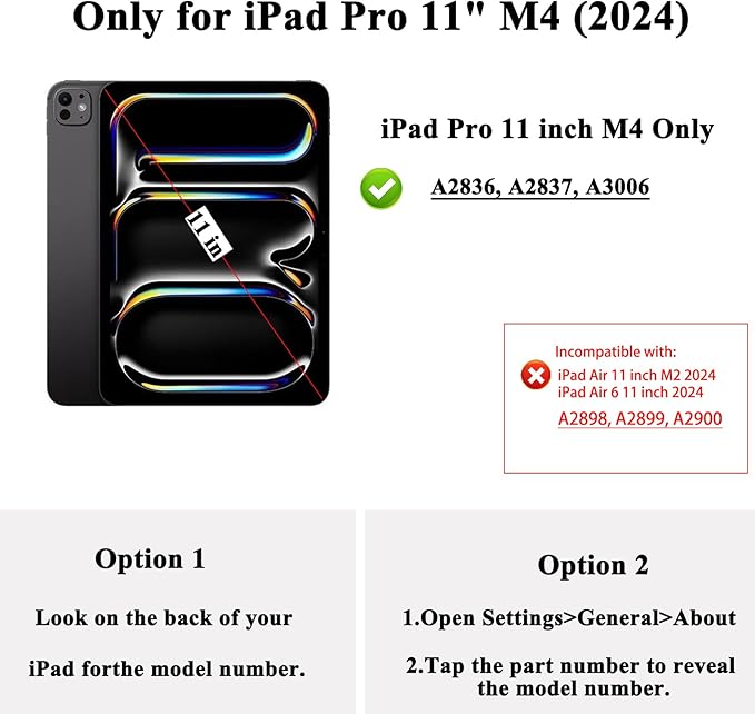 Keyboard Case for iPad Pro 11 inch (2025 M5 / 2024 M4) - Magic Keyboard with Trackpad, Easy-Set Magnetic Stand, 7-Color Backlit, Auto Sleep/Wake up, iPad Floating Keyboard