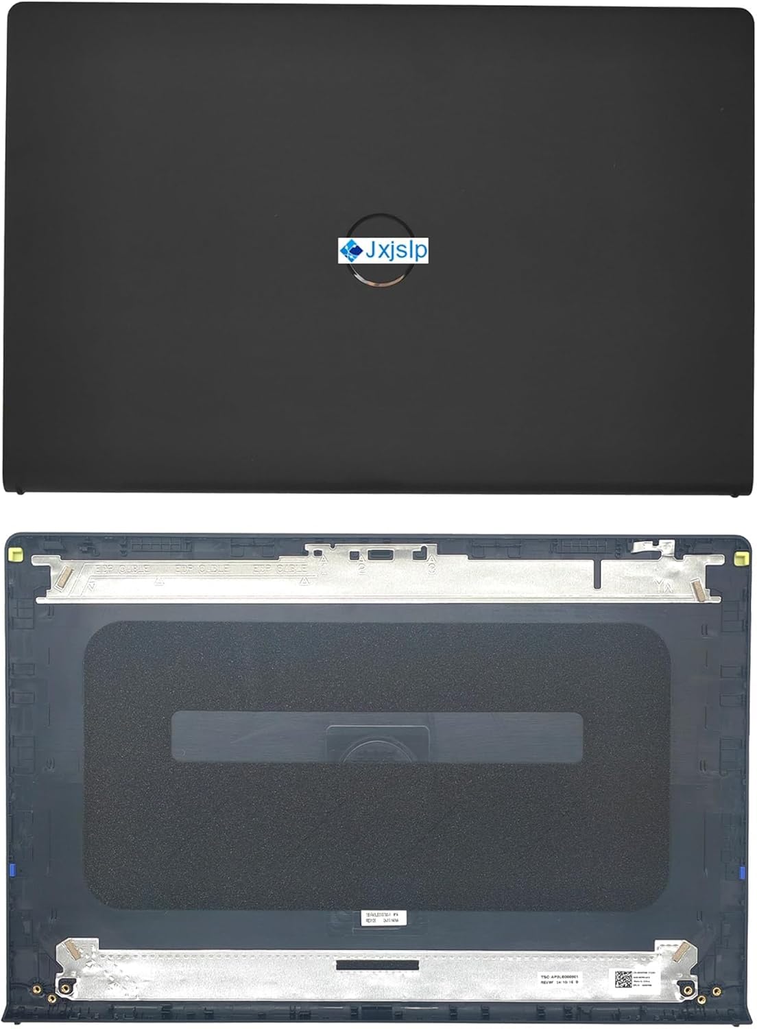Replacement LCD Back Cover Top Case Lid Front Bezel Frame with Hinges for DELL Inspiron 15 3510 3511 3515 3520 3525 Series Laptop 0WPN8 00WPN8 9WC73 09WC73 AP3LE000901 Black