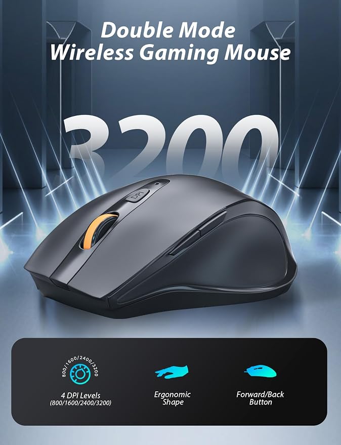Wireless Mechanical Keyboard and Mouse Combo, 98-Key Gaming Keyboard with RGB Backlit, Tri-Mode BT5.0/2.4G/USB-C, 4000mAh Battery, 3200 DPI Gaming Mouse with Mouse Pad for PC, Laptop, Tablet