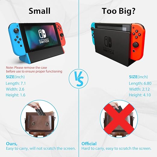 SIWIQU TV Dock Station for Nintendo Switch/Switch OLED, Portable TV Docking Station Replacement with 4K HDMI Adapter/Type C Port/USB Port for Official Nintendo Switch (for Switch/OLED)
