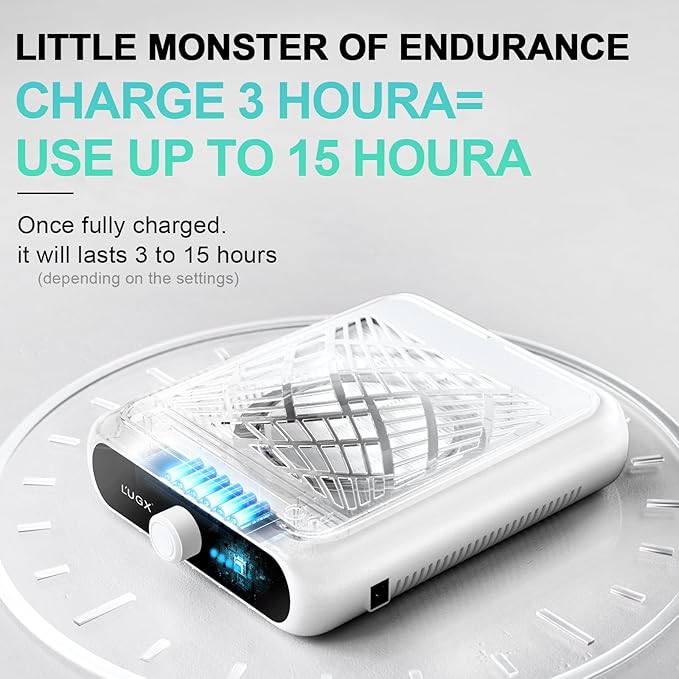 L'UGX Electric Foot Callus Removers with Nail Dust Collecto White