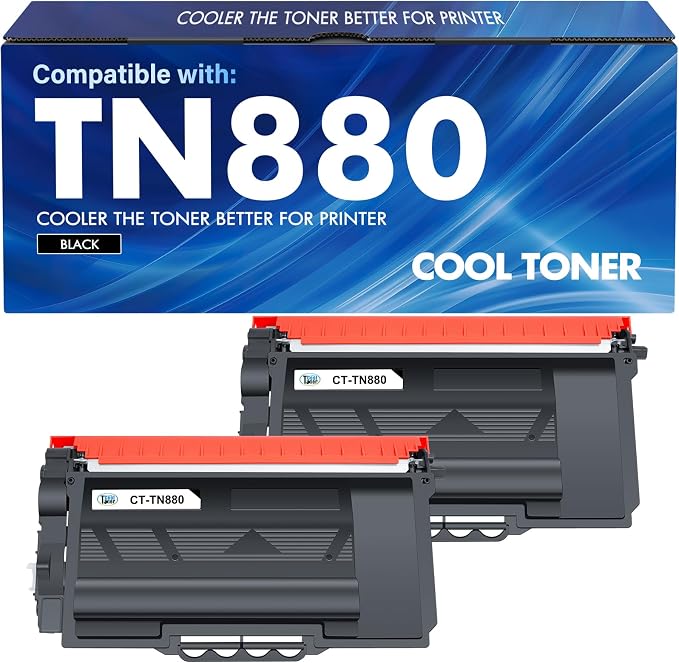 TN880 TN-880 TN 880 Toner Cartridge 2-Pack Compatible for Brother TN880 Super High Yield Black Toner Cartridge for Brother HL-L6200DW L6200DWT L6400DW L6400DWT MFC-L6700DW L6800DW L6900DW Printer