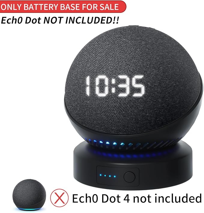 Battery Base for Echo d0t 5th Generation Portable Echo D0t 4th Generation and Homepod Mini Battery Stand Accessories Not Including DOT Speaker (Blue)