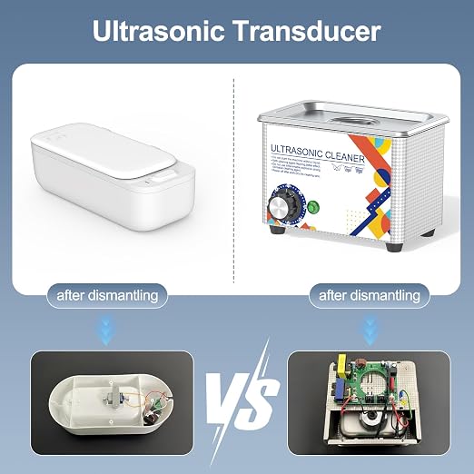 Granbo Ultrasonic Cleaner 800ML Ultrasonic Jewelry Cleaner 40kHz with Knob Timer, 304 Stainless Steel Sonic Cleaner, 110V Ultrasonic Parts Cleaner for Denture Dental Oral Irrigator Parts Glasses