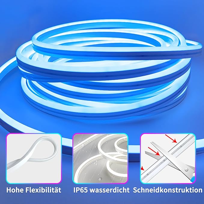 segrass 132FT Led Neon Rope Lights Control with App/Remote,Flexible Led Rope Lights,Multiple Modes,IP65 Outdoor RGB Neon Lights Waterproof,Music Sync Gaming Led Neon Strip Lights for Bedroom Décor