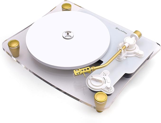 TechPlay Ghost, 2 Speed Belt Driven Turntable with Bluetooth Broadcast. Connects to Your Bluetooth Speakers wirelessly.