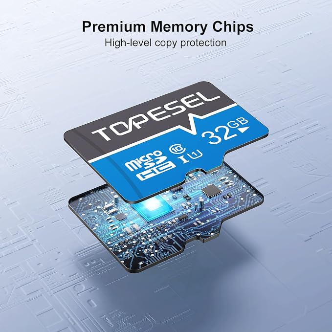 TOPESEL 32GB Micro SD Card 5Pack Micro-SDHC Memory Card UHS-I, High Speed Flash TF Card for Camera/Smartphone/Dash Cam/Tablet/PC, C10, U1(32GB 5Pack)
