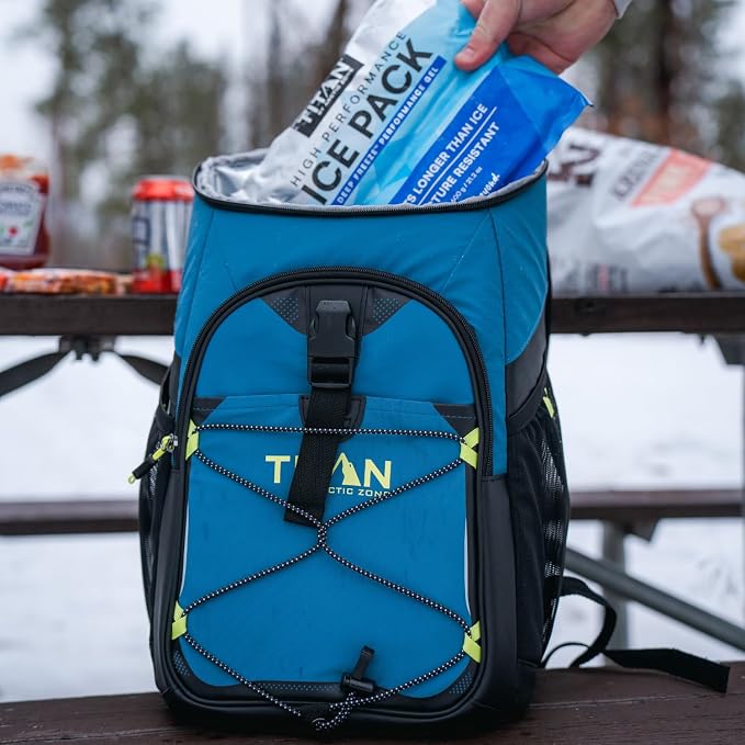 Titan by Arctic Zone Backpack Cooler, Insulated Soft Sided Bag with Leak Proof Lining and Padded Straps, for Lunch, Picnic, and Travel, 24 Can Capacity