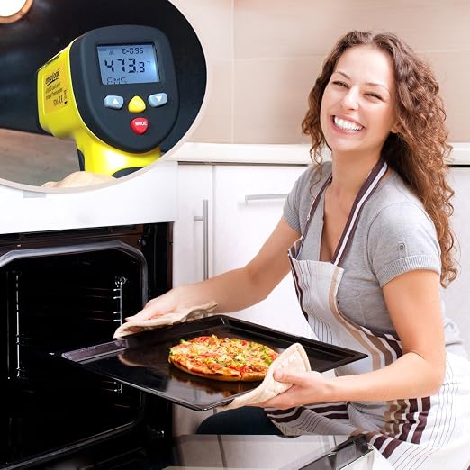 eT650D Temperature Gun by ennoLogic with NIST Certificate - Dual Laser Non-Contact Infrared Thermometer -58°F to 1202°F - Accurate Digital Surface IR Thermometer (Not for Body Temp)