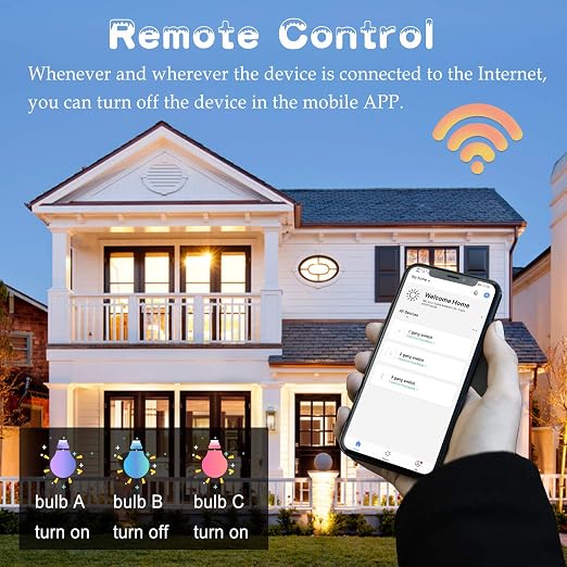 Jinvoo WiFi Wall Light Touch Panel Switch, 2 Way, Remote Control by Smart Phone,No Hub Required, AC 120V, Compatible with Free app Smart Life Works with Amazon Echo, Google Home, White ETL Listed