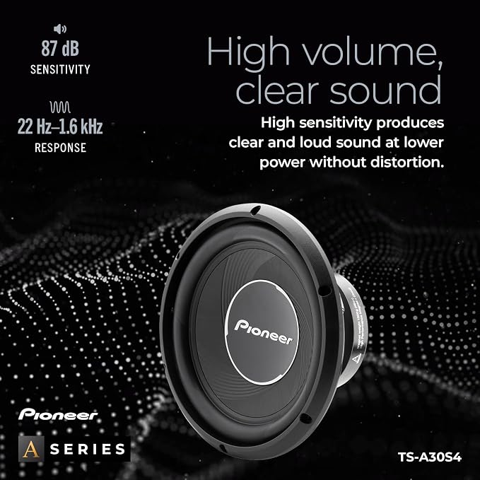 PIONEER TS-A30S4 12” Component Subwoofer, 1400 Watts Max Power