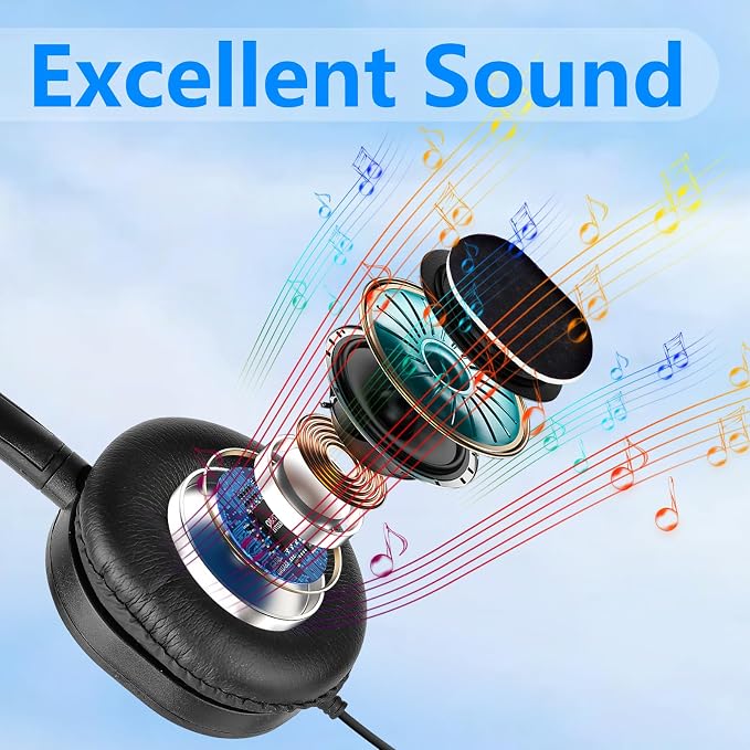 20 Pack Classroom Bulk Kids Headphones for School Classroom Students Kids Children Teen and Adults (Black)
