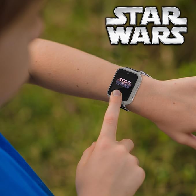Star Wars Kids Interactive Smartwatch with 10 Watch Faces, Camera, Games, Alarm & Step Counter, Officially Licensed, Fits Wrists 5.5'' to 8''