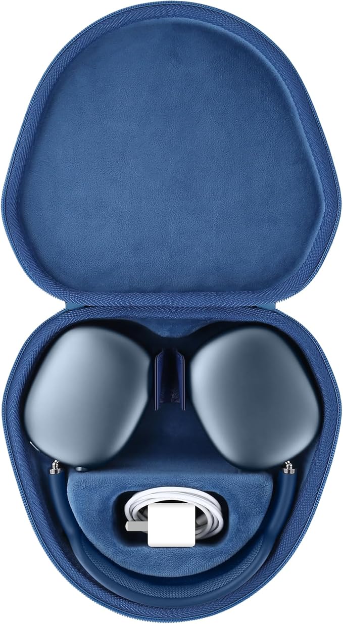 co2CREA Hard Case with Sleep Mode Replacement for Apple AirPods Max 2 / AirPods Max Wireless Over-Ear Headphones (Deep Blue Case)