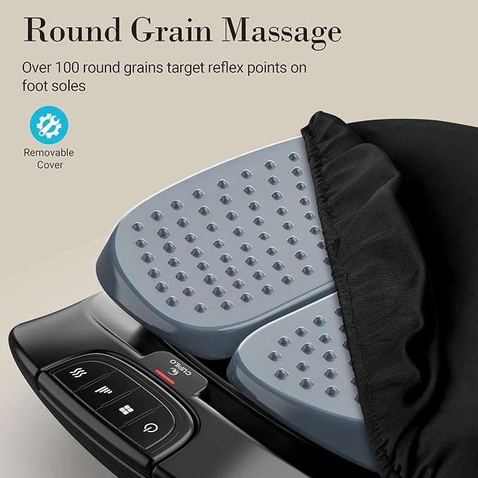 CuPiLo Foot Massager for Neuropathy FSA Eligible HSA, Adjustable Vibration Foot Massager with Heat & Remote Control, Electric Feet Massager for Legs Circulation, Plantar Fasciitis Pain, Stress Relief