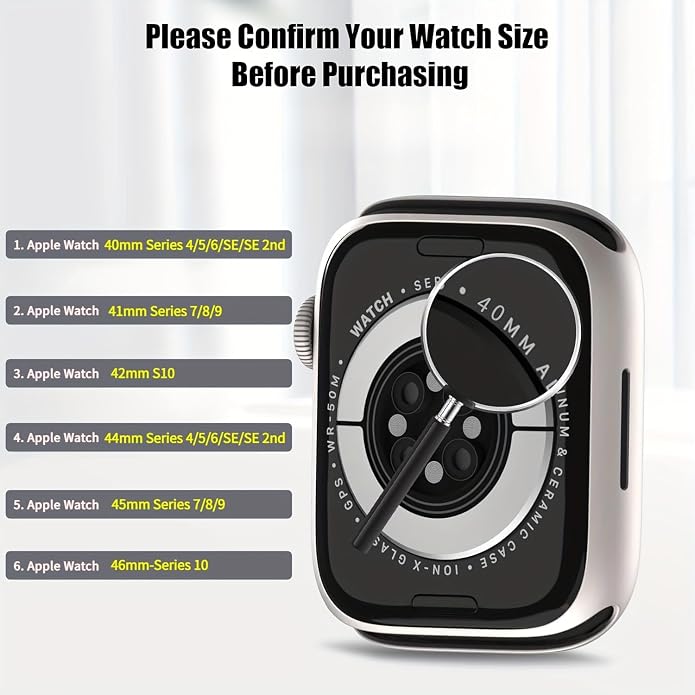 18 Pack Sport Band Compatible with Apple Watch Bands 40mm 41mm 42mm 44mm 45mm 46mm for Women Men,Silicone iWatch Bands with Screen Protector Case for iWatch 10 9 8 7 6 5 4 SE (Select the Right Size)