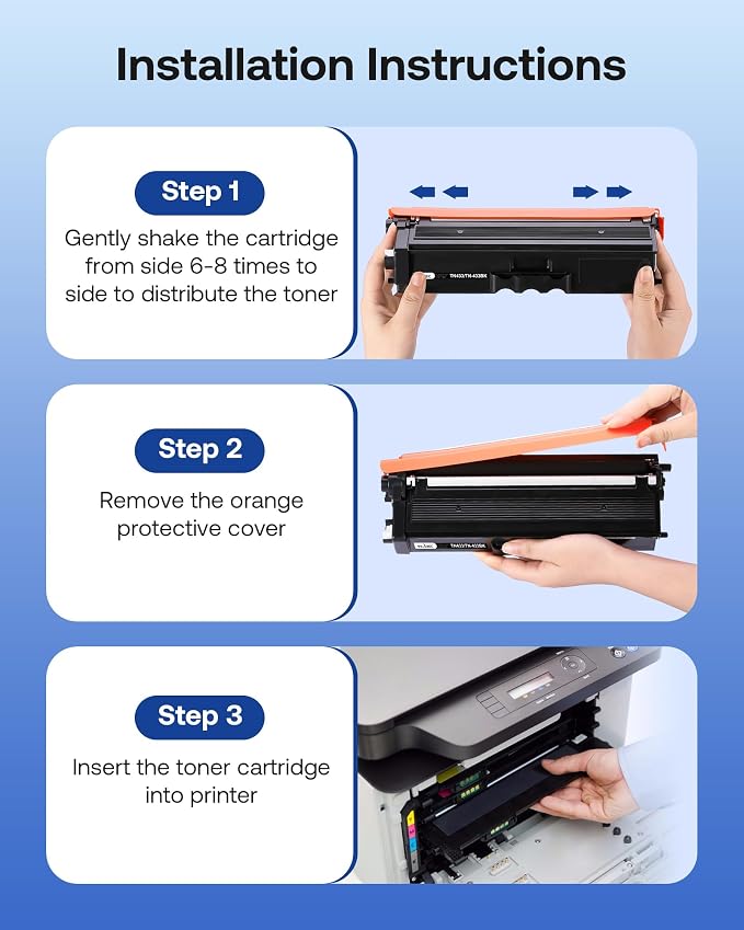 TN431 Compatible Replacement for Brother TN-431 TN433 TN-433 TN436 TN-436 Toner Cartridges for Brother HL-L8260CDW HL-L8360CDW MFC-L8610CDW MFC-L8900CDW MFC-L8690CDW Printer 4 Pack