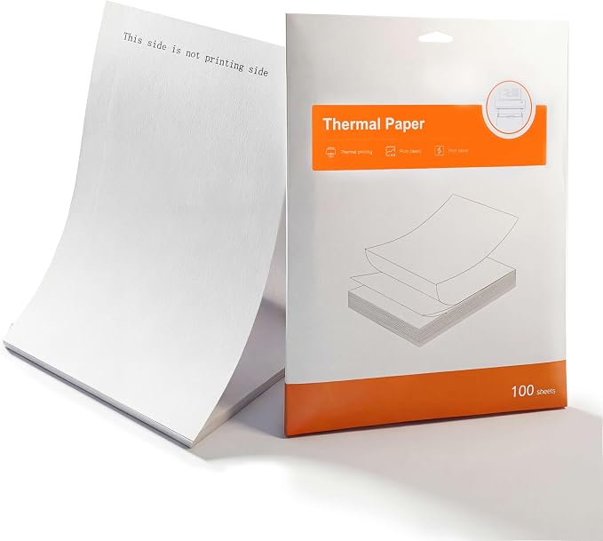 Portable Thermal Printer for Laptop, and 100 Sheets Thermal Paper