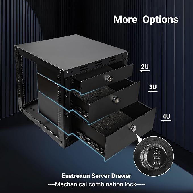 Upgraded 10U Server Rack - 19.7”L x 18.8”W x 23.4”H Open Frame Network Rack, Wall-Mountable & Freestanding with 4 Swivel Casters & 2 Shelves, for Computer/Data/IT/Stereo Equipment, New Model