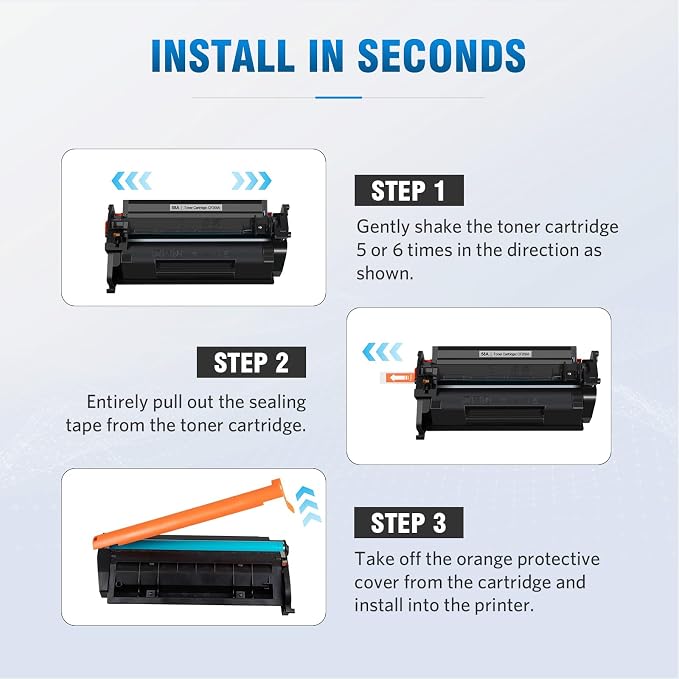 58A Toner Cartridge Black (with chip) Compatible Replacement for HP 58A CF258A 58X CF258X Work with HP Laser MFP M428fdw M428fdn M428dw Pro M404n M404dn M404dw M406dn M430f M404 M428 Printer, 2-Pack