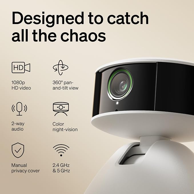 PETLIBRO Dog Camera with Phone App, 360° Auto Tracking Pet Camera for Home Alone Pets, Real-Time Alerts, Two-Way Audio, Color Night Vision, Indoor Camera for Dogs & Cats