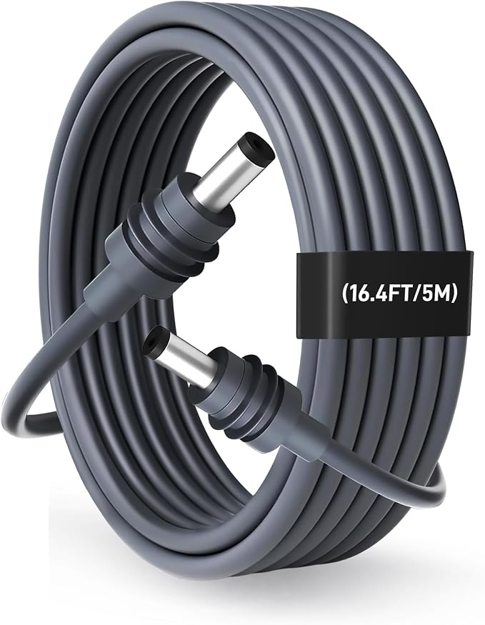 Starlink Mini DC Cable 16.4FT/5M, Starlink Mini Accessories 20AWG Replacement Starlink DC to DC Power Cable, Power Cord Outdoor for Starlink Mini Power Supply Male to Male Waterproof