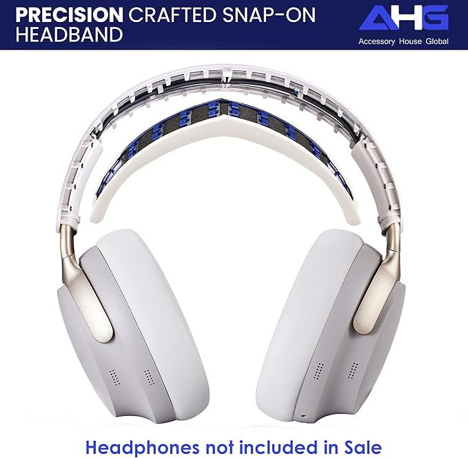 AHG Accessory House Global QC Ultra Replacement Ear pad and Headband Pad Kit Cushion Compatible with Bose QuietComfort Ultra Wireless Headphones. (AHG-QUIETCOMFORT-Ultra-Combo-White-Smoke)