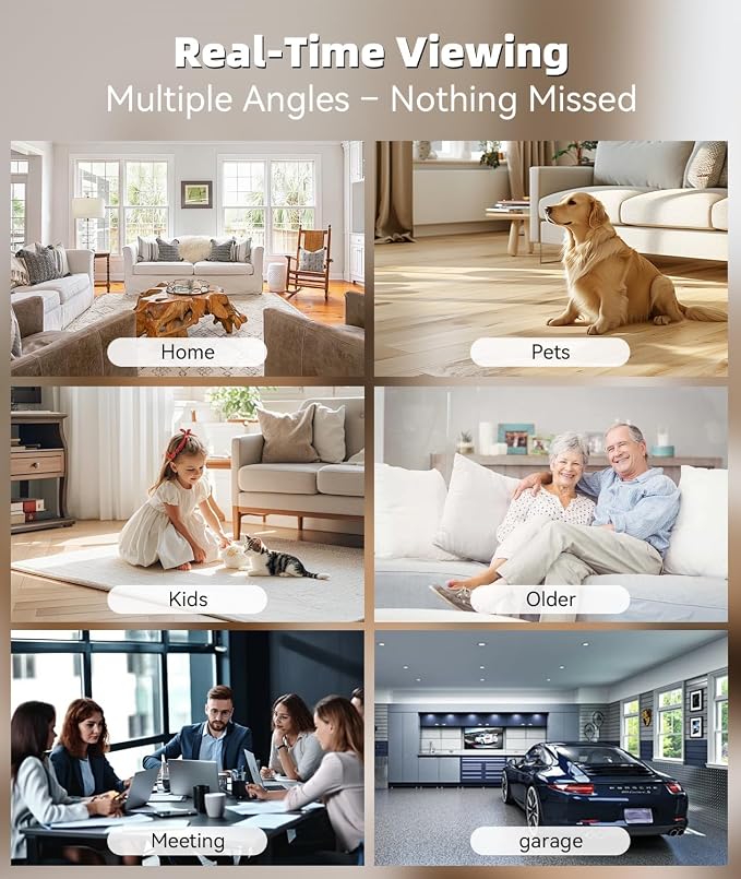 1080P HD Wireless WiFi Camera Smoke Detector for Home Security with App Control, Motion Detection, 150° Indoor Camera with Night Vision & Loop Recording for Office/Garage/Shop/Pet,User-Friendly