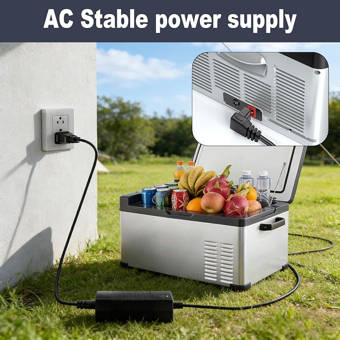 Power Cord for Car Refrigerator Compatible with Alpicool, Bodega, Euhomy, BougeRV, ARB, ICECO, Setpower, JoyTutus Car Refrigerator Power Adapter Charger
