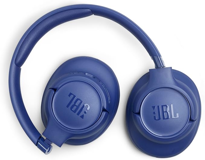 JBL Tune 730BT - Wireless Over-Ear Bluetooth® 6.0 Headphones with Powerful JBL Pure Bass Sound, 2 beamforming mics for Perfect Calls, Up to 76 Hours of Battery Life, & Multi-Point Connection (Blue)