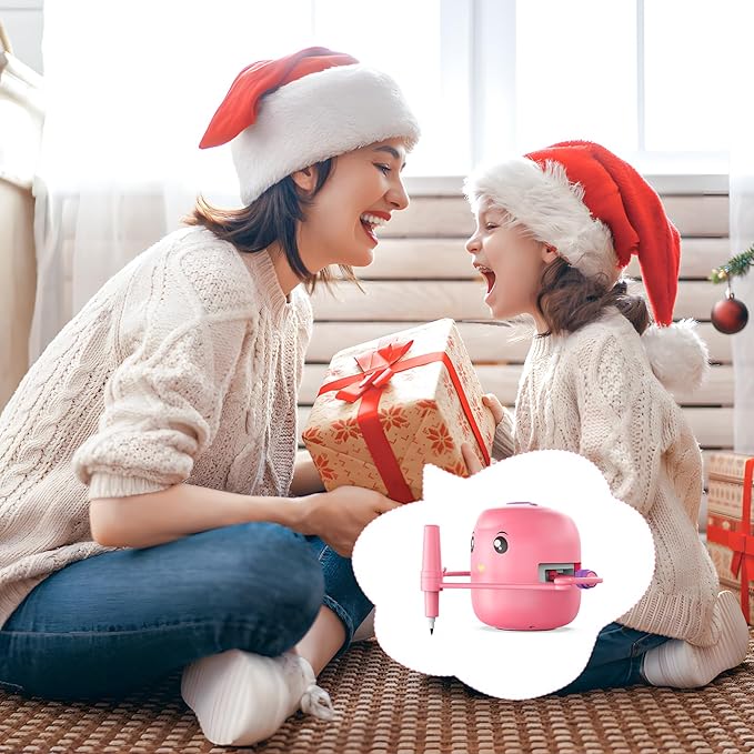 CYJBE Interactive Educational Drawing Robot for Kids - Montessori Learning Toy with 150 Word Cards, Voice Interaction, Ages 5+ (Pink)