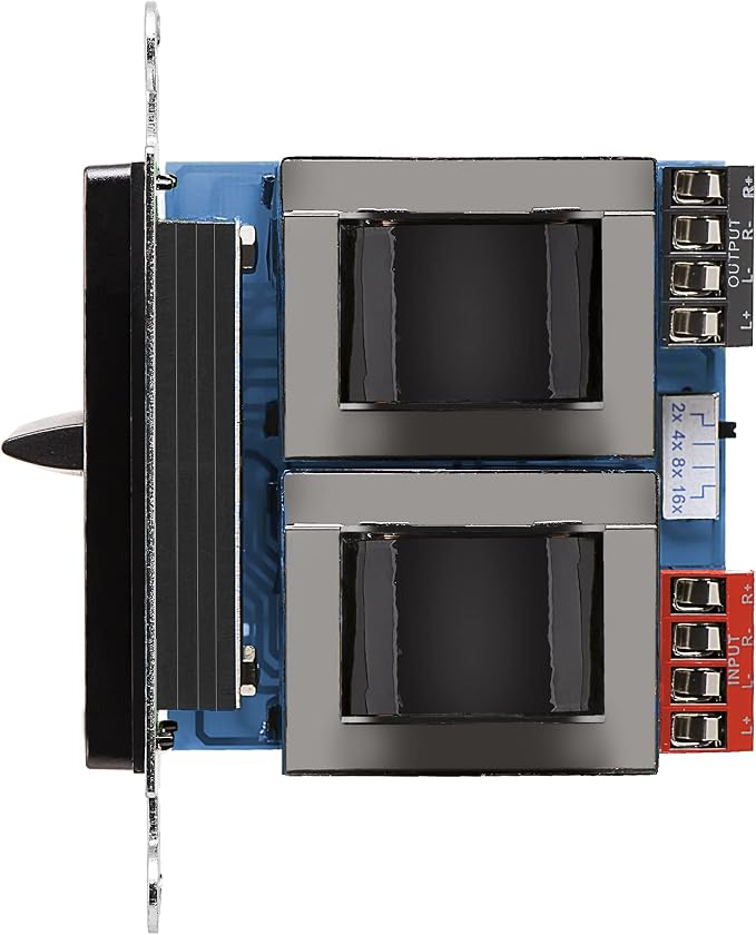 OSD Audio 300W in Wall Volume Control Impedance Matching for Home Speakers, Slider Black VMS300
