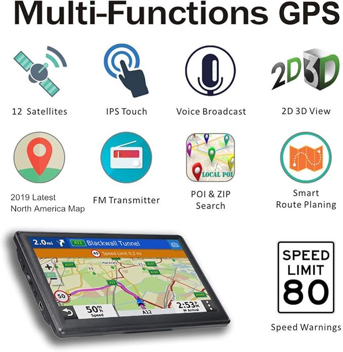 OHREX N700 GPS Navigator for Car Truck RV, Truck GPS Commercial Drivers,Large 7”Trucker GPS,Latest 2026 Map with Free Lifetime Updates,Custom Routing,Driver Alerts