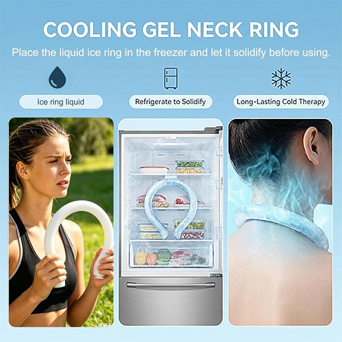Neck Fans That Blows Cold Air, Portable Rechargeable Cooling Neck Fan with Cooling Plate - Personal Fan Neck for Kid, Women, Men, Detachable Into Two Independent Fans for Office/Travel/Outdoor