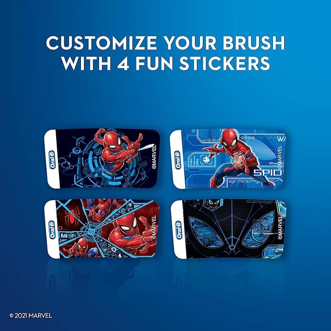 Oral-B Kids Electric Toothbrush Featuring Marvel's Spiderman, for Kids 3+