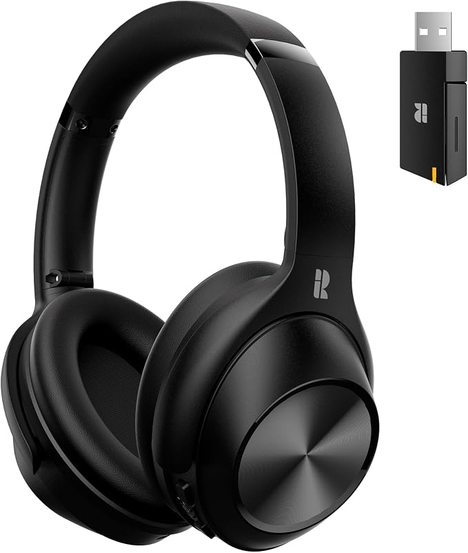 Calmbee Hybrid Active Noise Cancelling Headphones, Bluetooth 5.4 Headphones Wireless Over Ear with Mic for Clear Calls, Hi-Res Audio, 90H Playtime, Transparency, Deep Bass, Dongle Connect, Custom App | Bluetooth 5.4, Clear Mic Calls, Hi-Res Audio, 90H ...