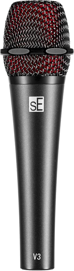 SE ELECTRONICS V3 Dynamic Microphone for Singing, Speech, Instruments & Studio Recording - XLR Handheld Vocal Microphone with Cardioid Polar Pattern for Reduced Stage Bleed - Rugged All-Metal Housing