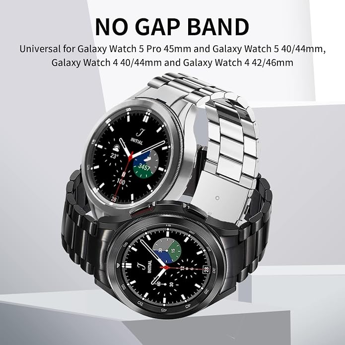 GOLDTOLUCK No Gap Stainless Steel Band Compatible with Samsung Galaxy Watch 8 7 6 5 4 Classic FE Pro Ultra 40mm 44mm 46mm 43mm 47mm 45mm 42mm Replacement Men Women Milanese Metal Elegant Casual